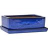 Glazed Bonsai Rectangle Pot Large Royal Blue