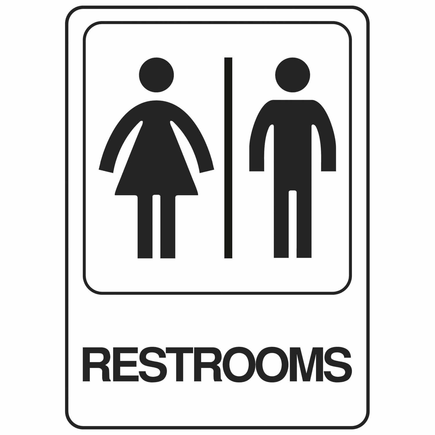 Restrooms Sign