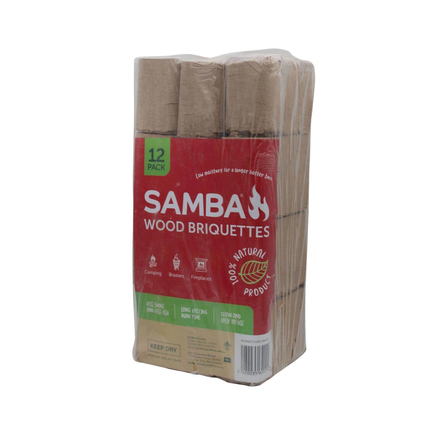 Samba Wood Heating Briquettes Pack of 12