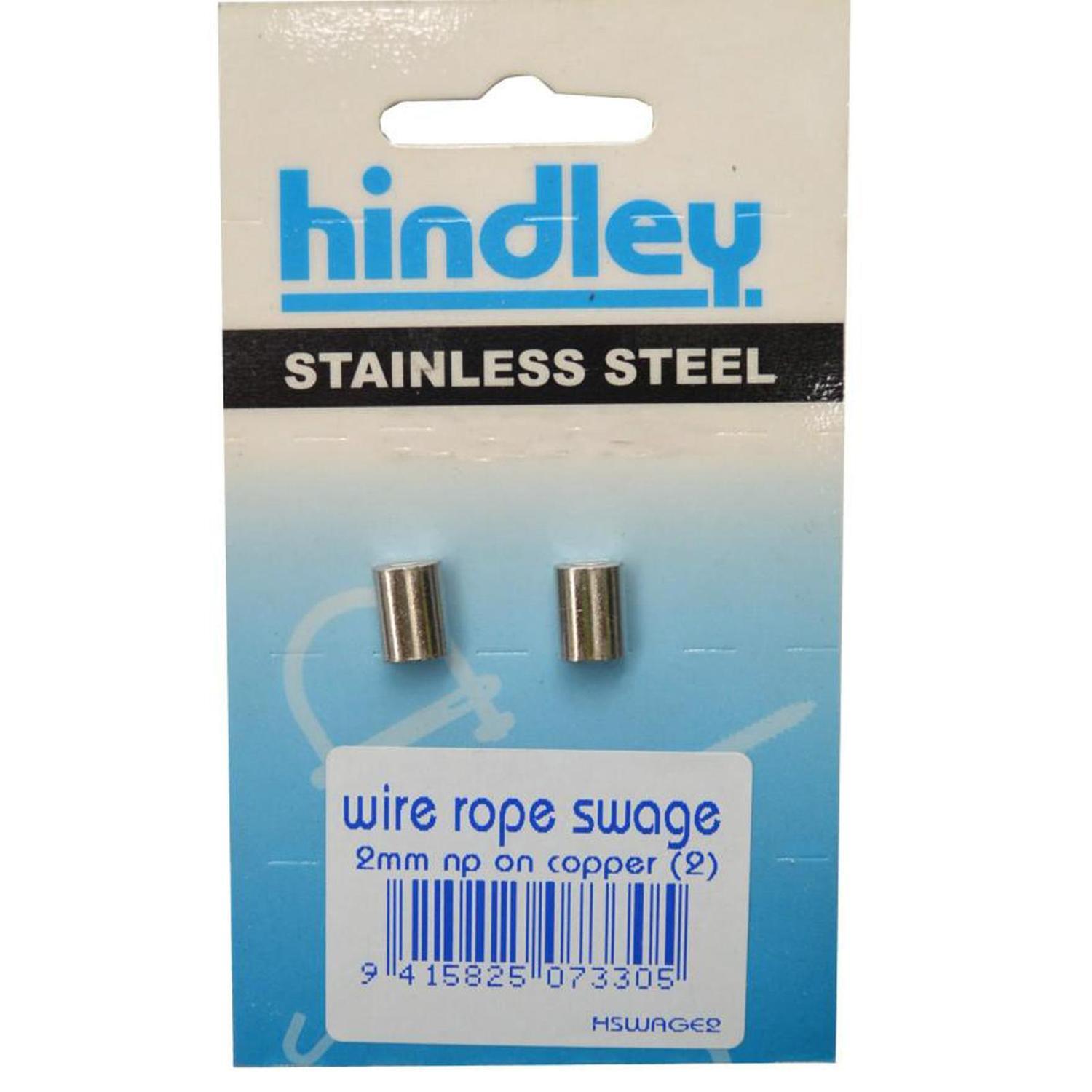 Wire Rope Swages NP on Copper 2-pce 2mm Carded