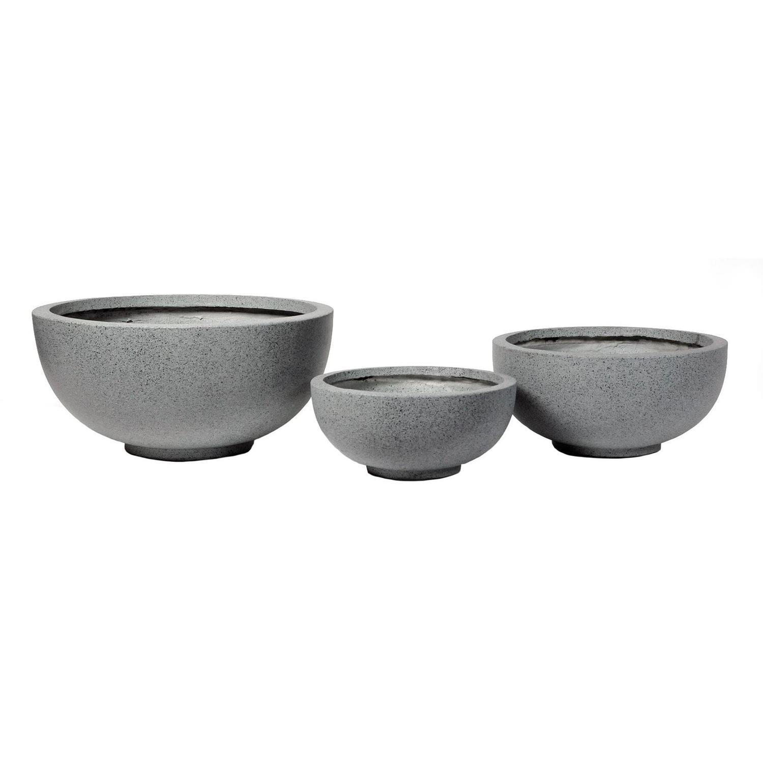 Low Bowl Clayfibre Pot Granito Small