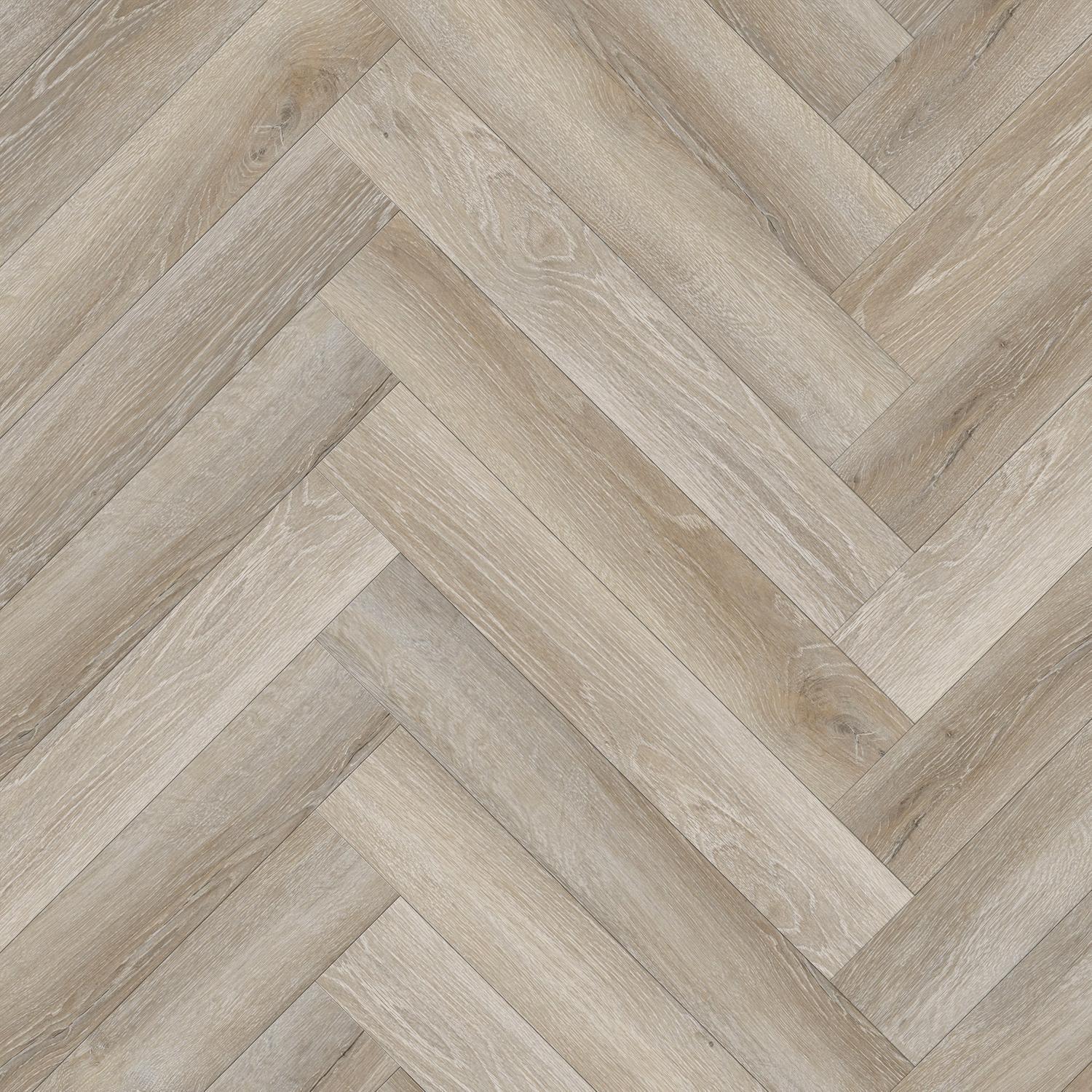 Herringbone Hybrid Flooring 2.07m2 French Oak Bone White