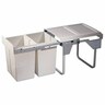 Soft Close Pull Out Waste Bin 2 x 20 Litre White