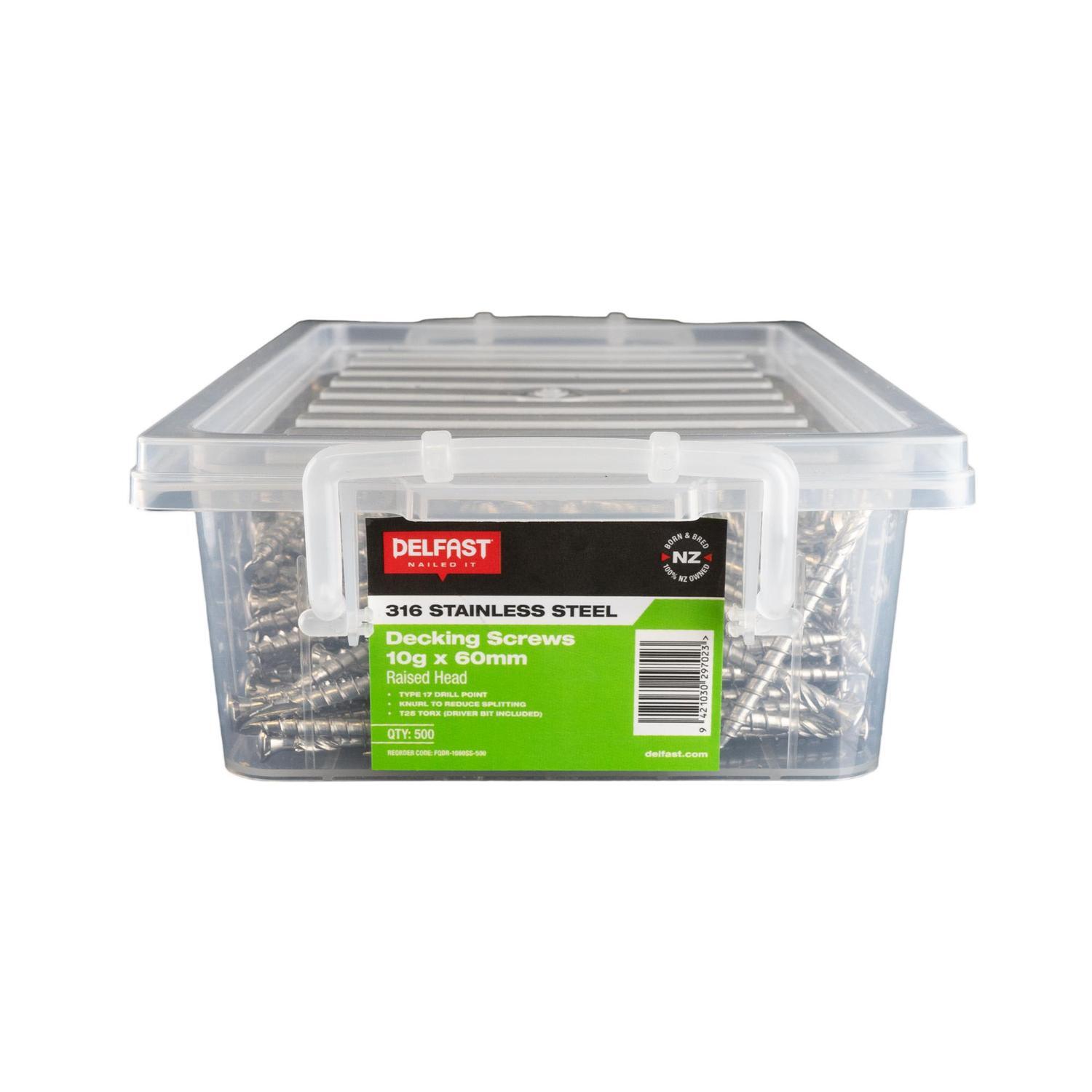 Decking Screws 10g x 60mm Stainless Steel 316