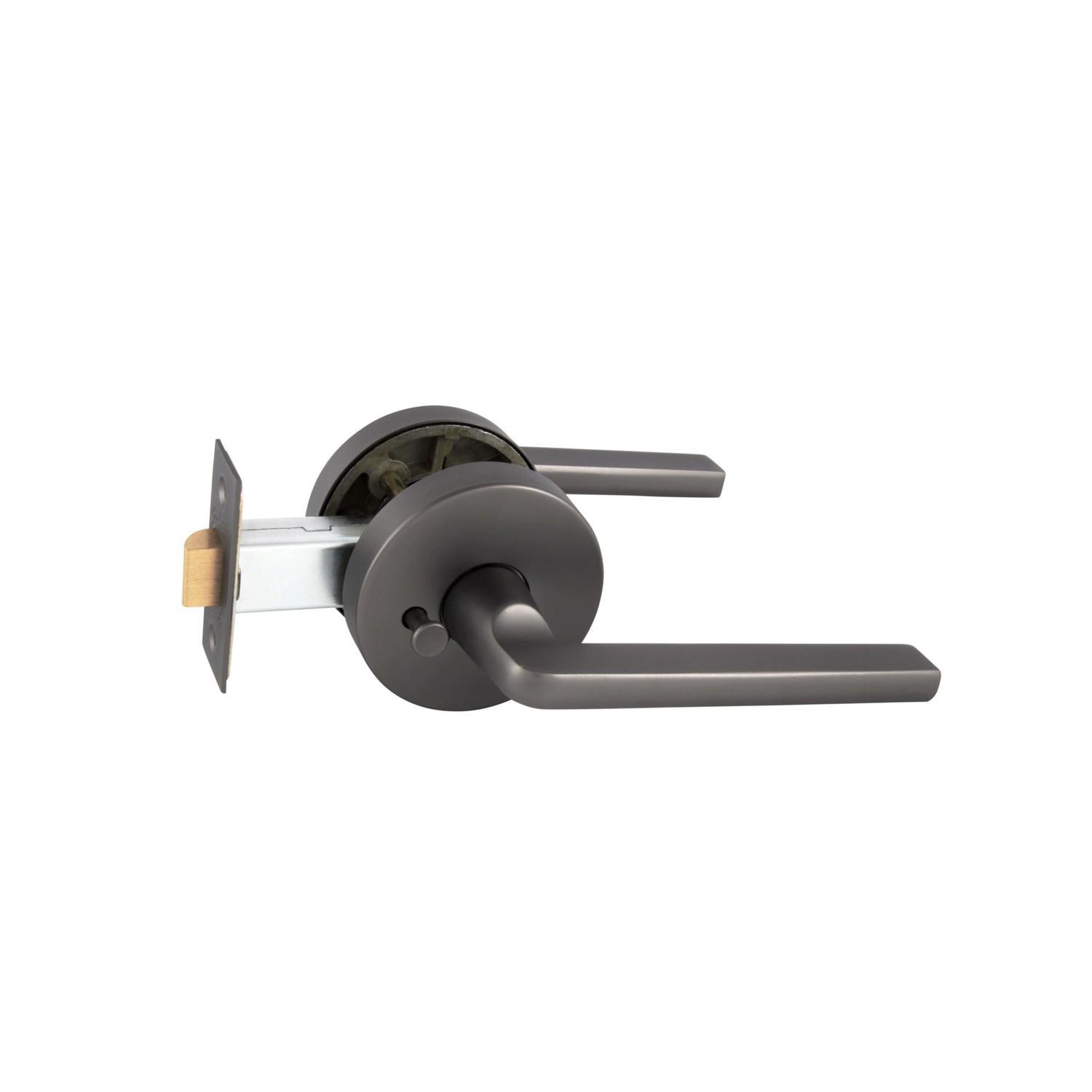 Medio Plus Series Alba Privacy Lever Set with QuickFix Graphite