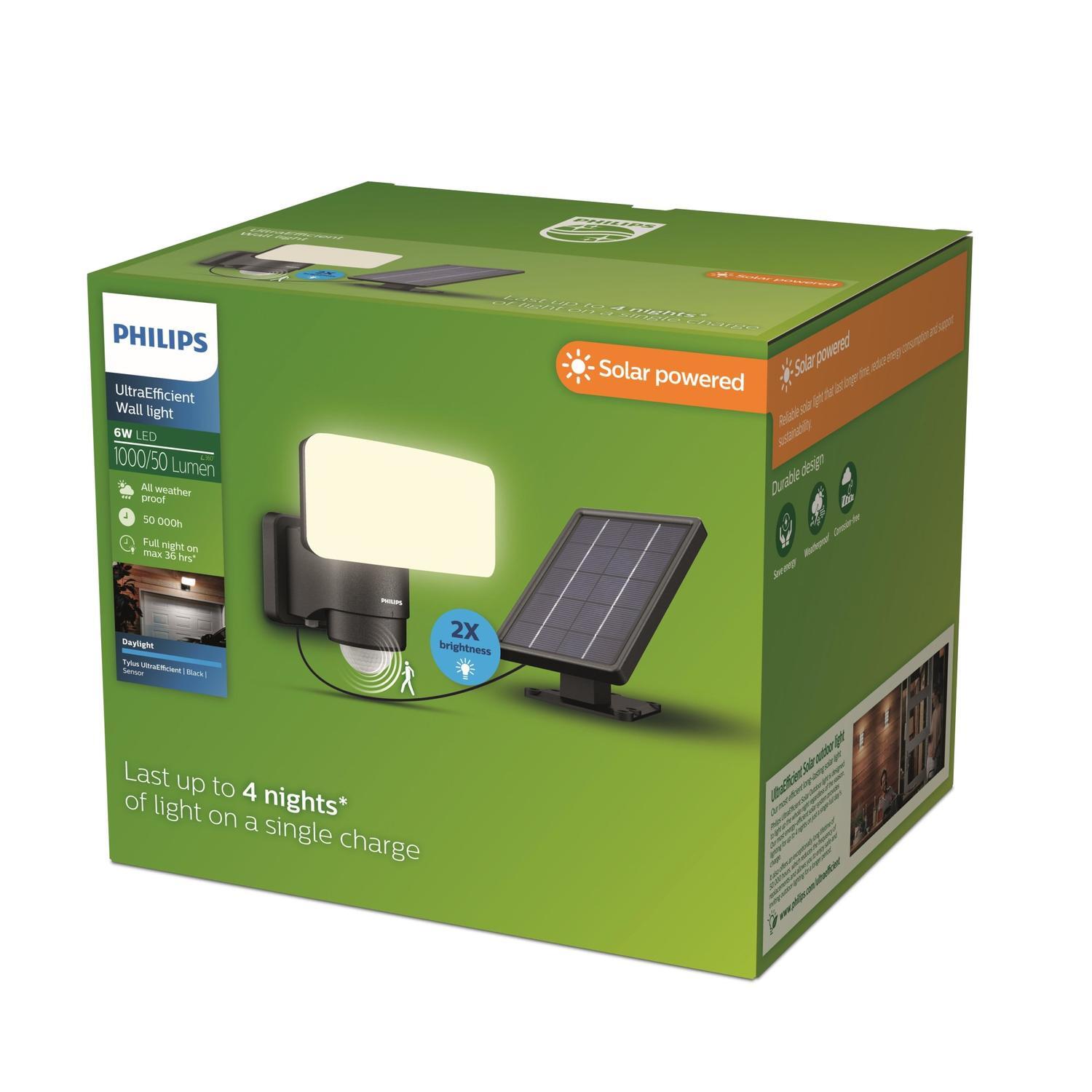 Security Light Solar Ultra Efficient 1000 Lumens 6.7 Watts Cool White
