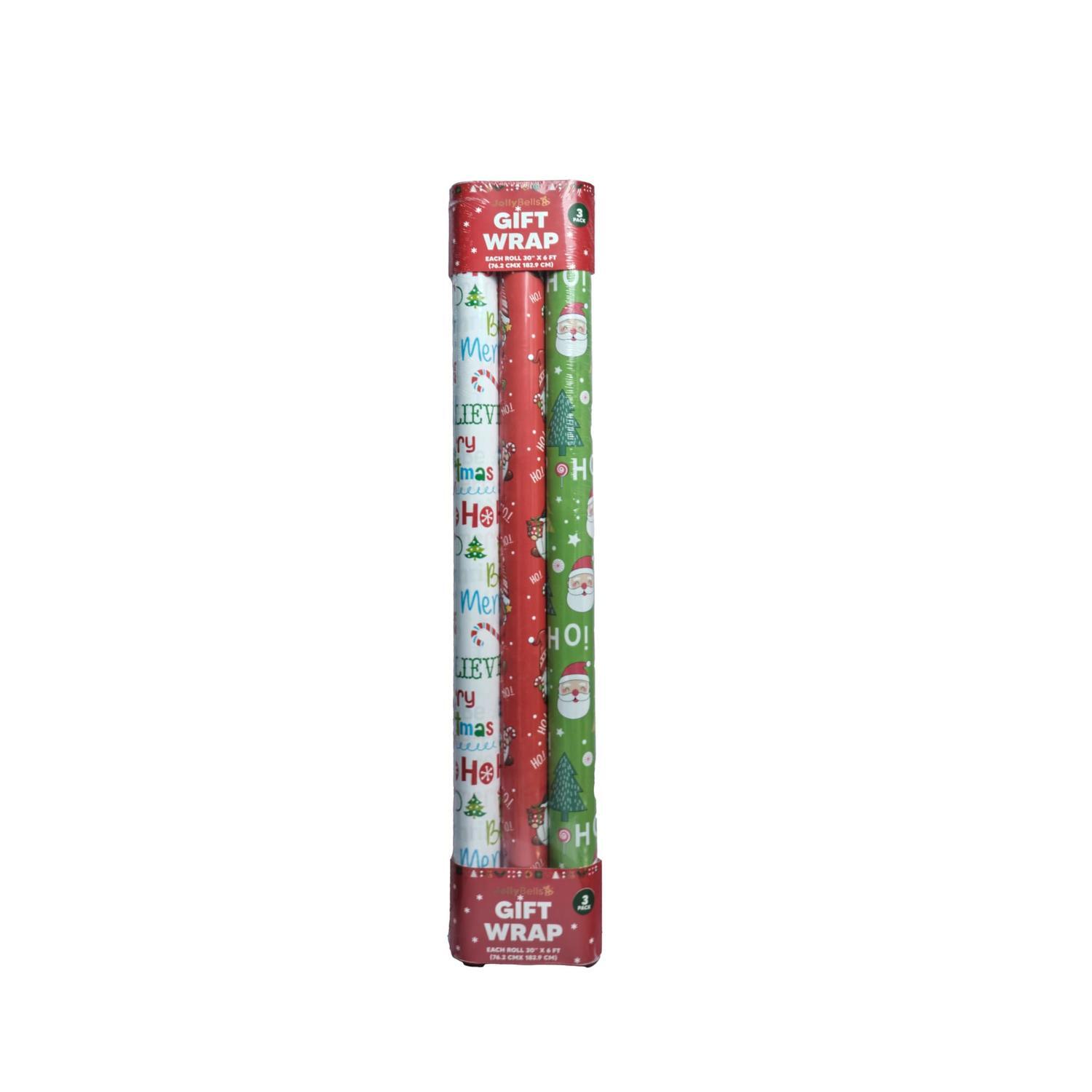 Christmas Wrapping Paper  1.8m x 76cm 3 Pack
