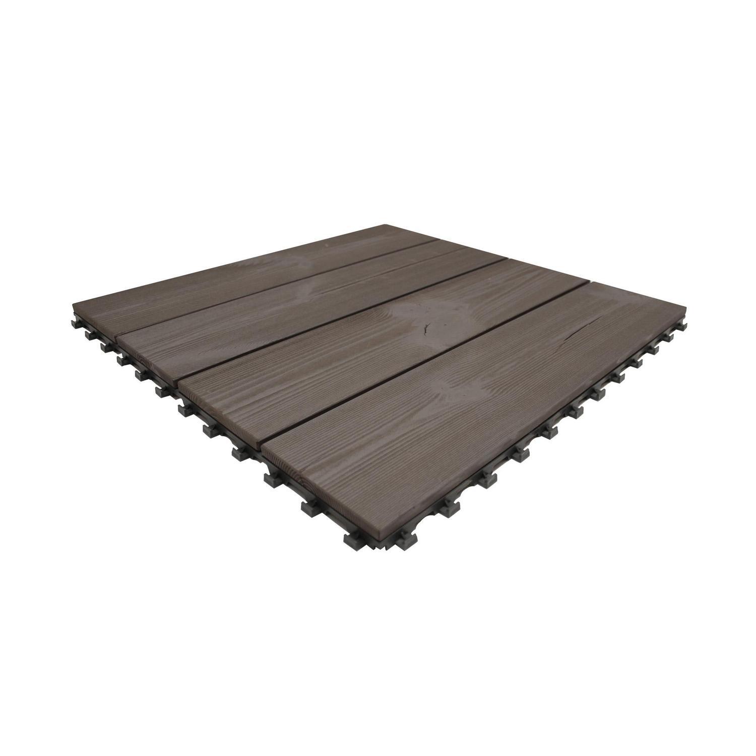 Thermowood Decking Tile Charcoal 600x600mm