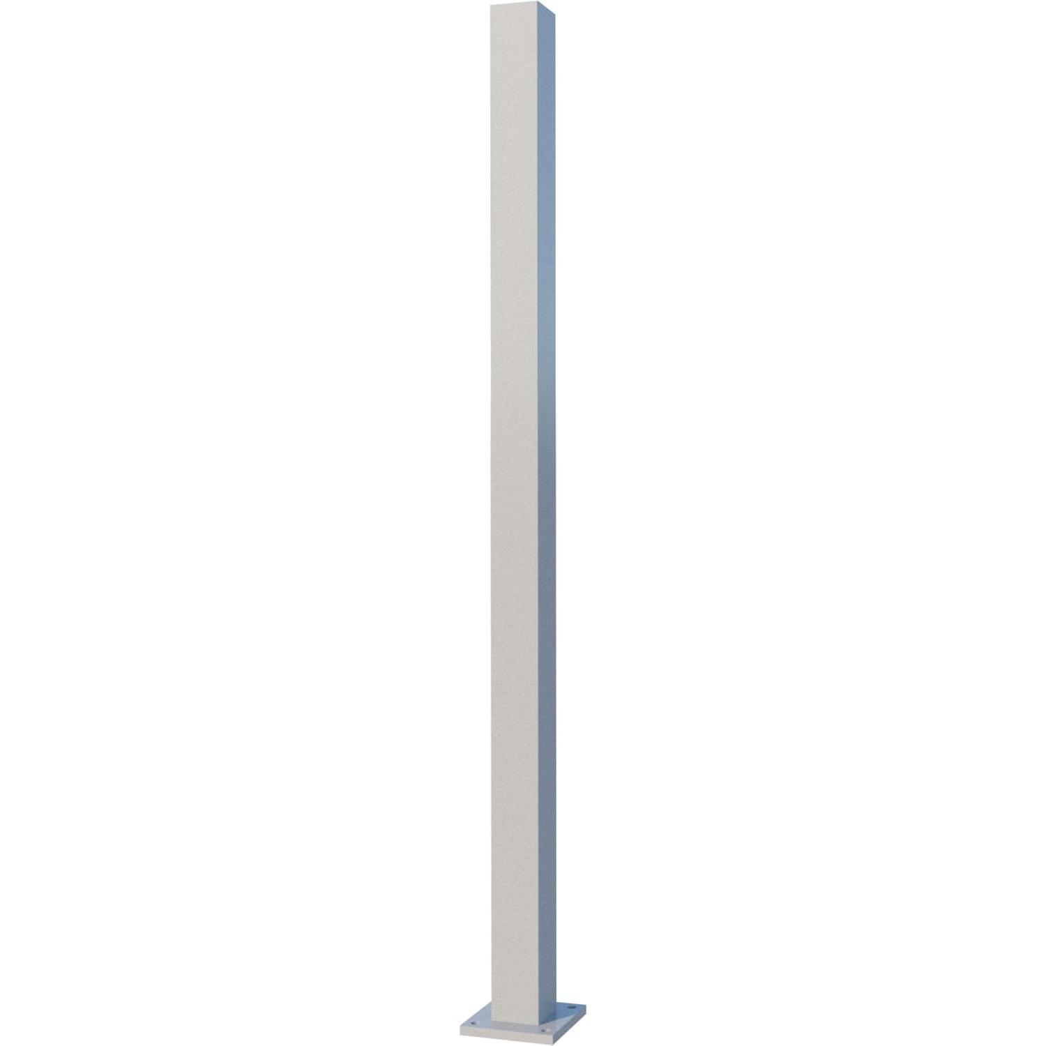 Flanged Post Aluminium H: 65x65mm x W: 1300mm Frost