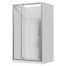 Alcove Flat Wall Acrylic Shower 1200 x 900 x 2015mm Chrome