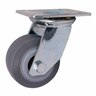 Heavy Duty Rubber Swivel Castor 100mm Grey