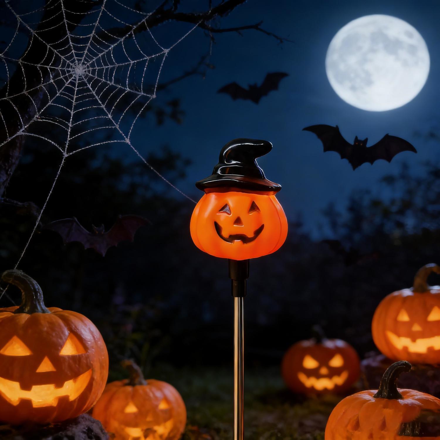 Pumpkin Stake Light 70cm Warm White