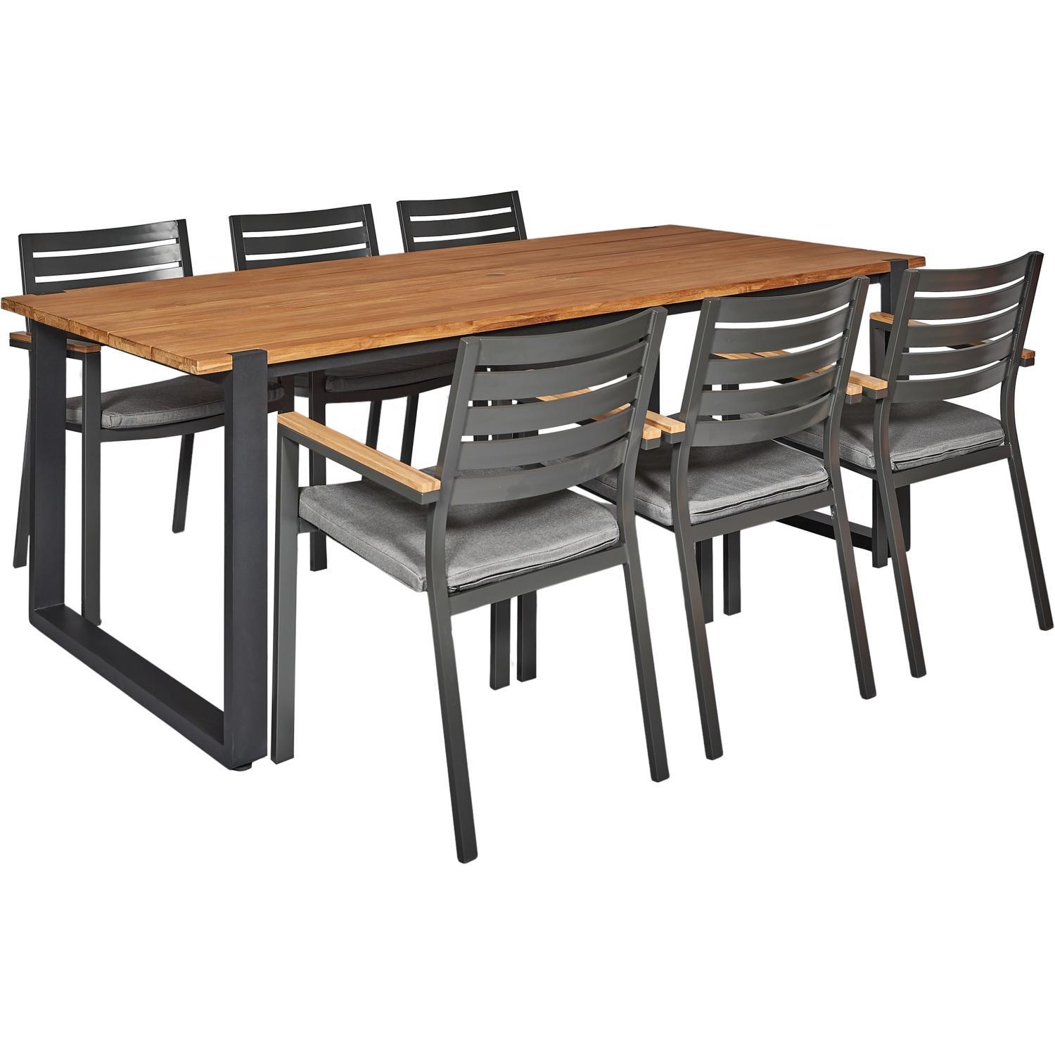 Outdoor Dining Setting 7 Piece Mondo Chairs