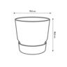 Plastic Pot with Saucer Green 20cm