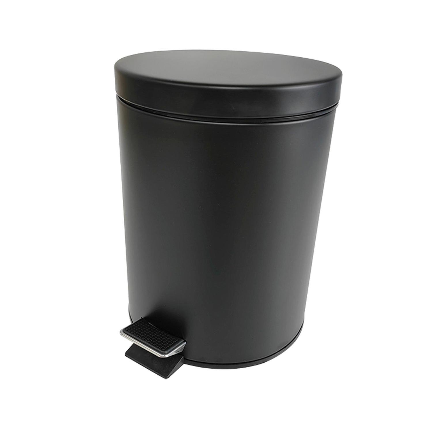 Pedal Bin 5 litre Round Black