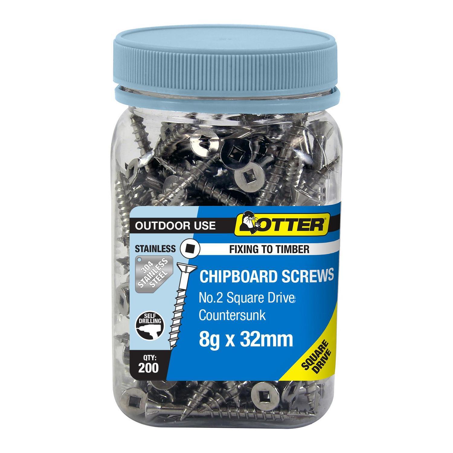 Chipboard Screws 8g x 32mm SS304