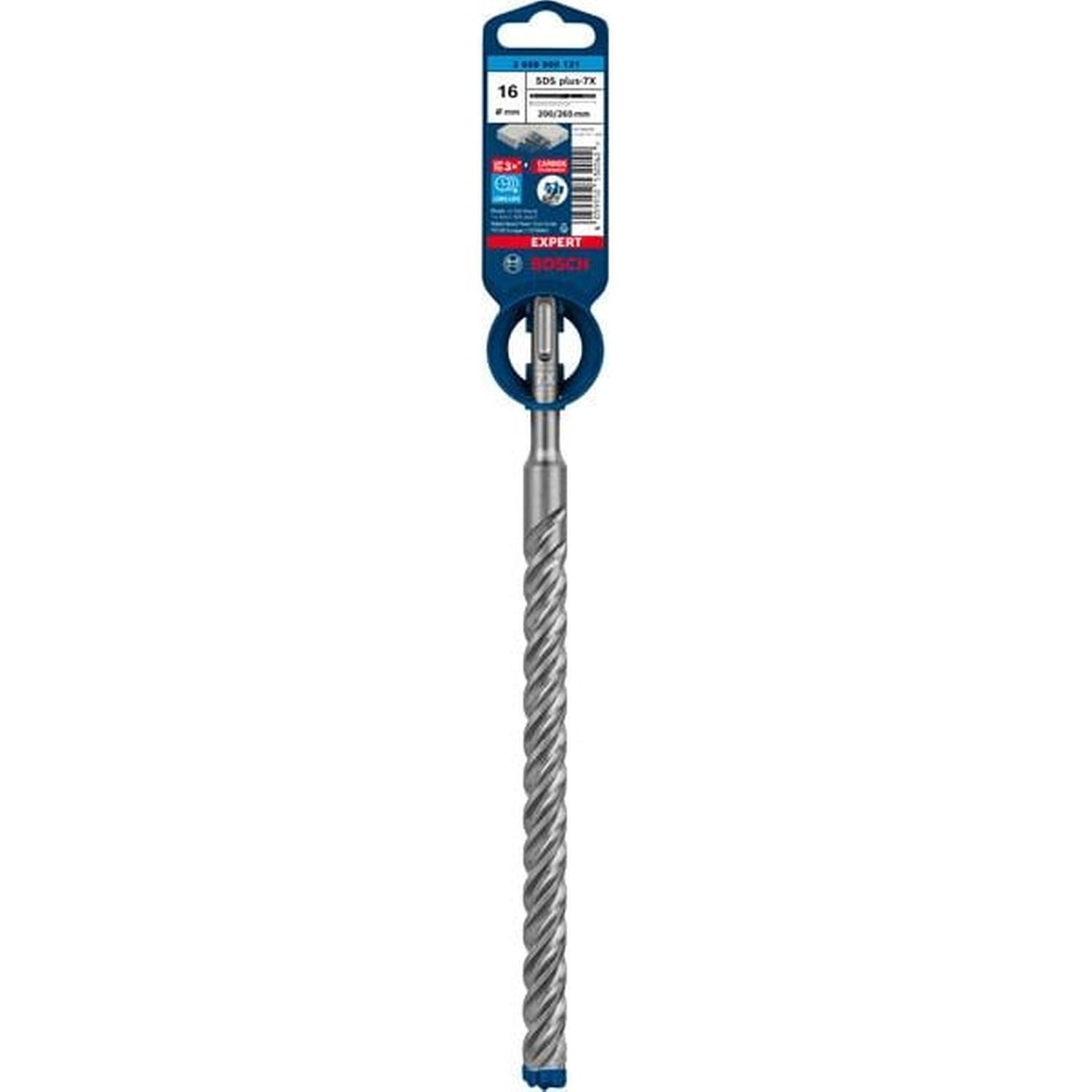 SDS Plus-7x Hammer Drill Bit 16 x 200 x 265mm