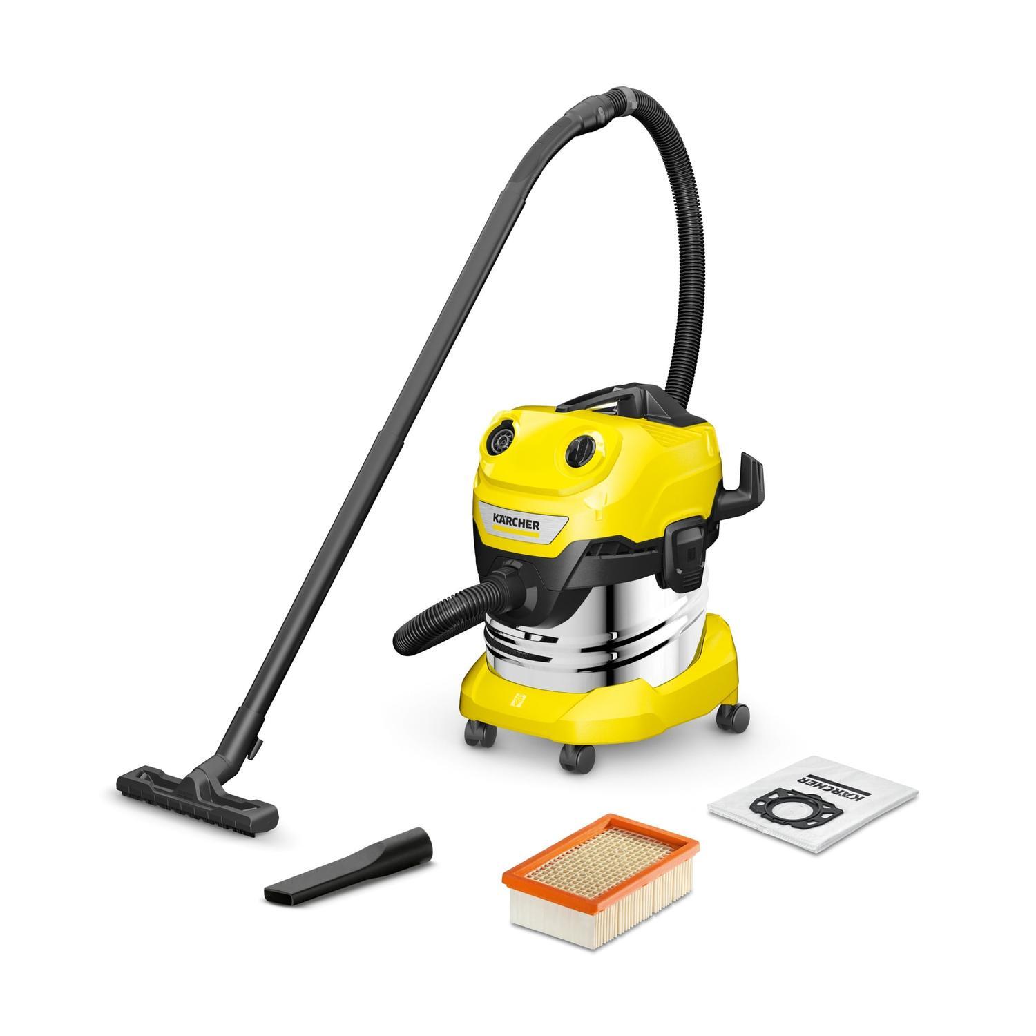 WD 4 S Wet and Dry Vacuum Cleaner  Yellow