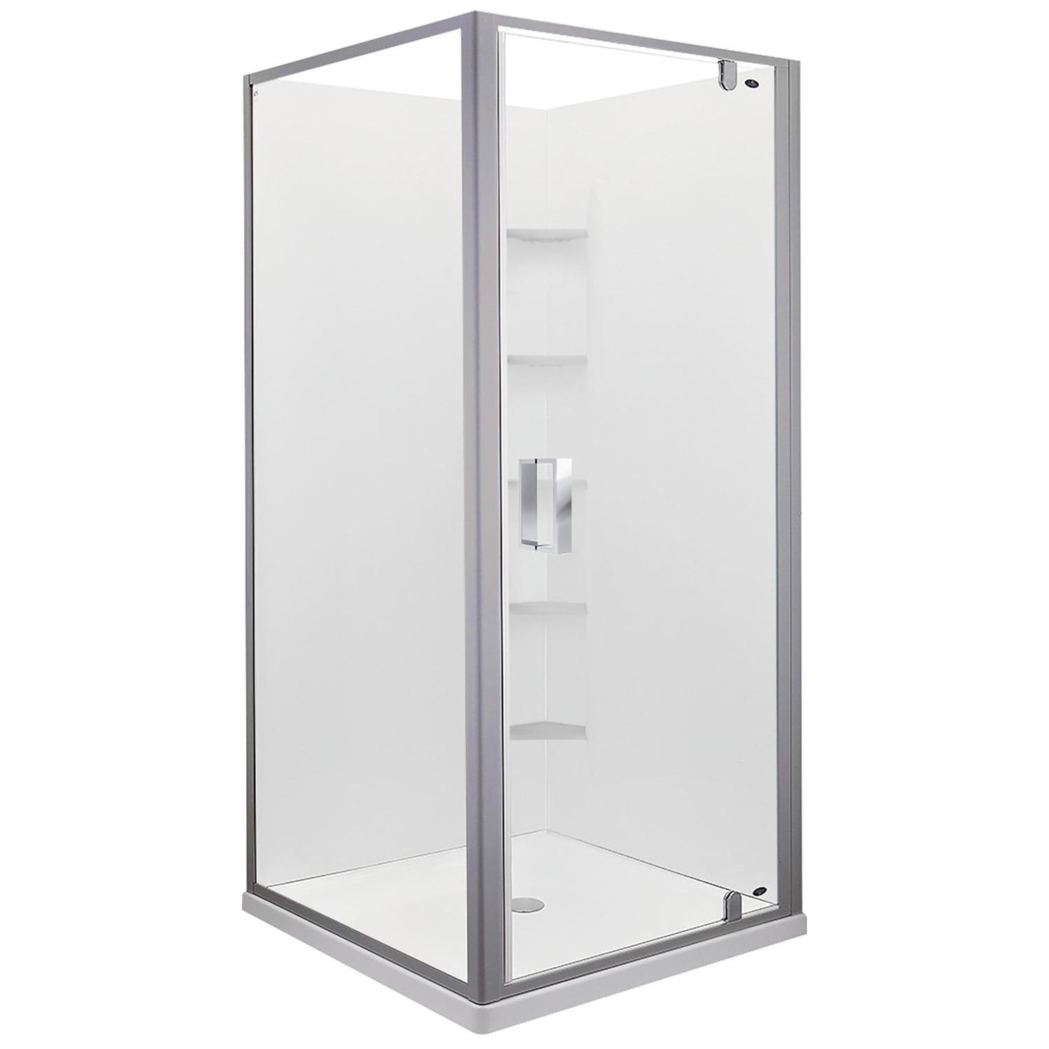 II Square Pivot Shower 1000mm x 1000mm Metallic Grey