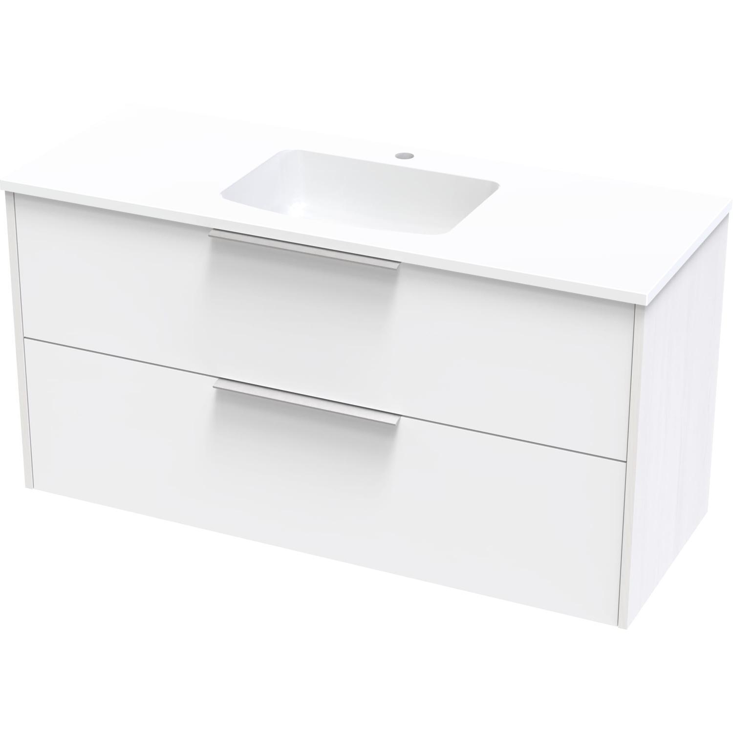Nikau Grove 1200 Double Drawer Wall Ultra Gloss White/Colour