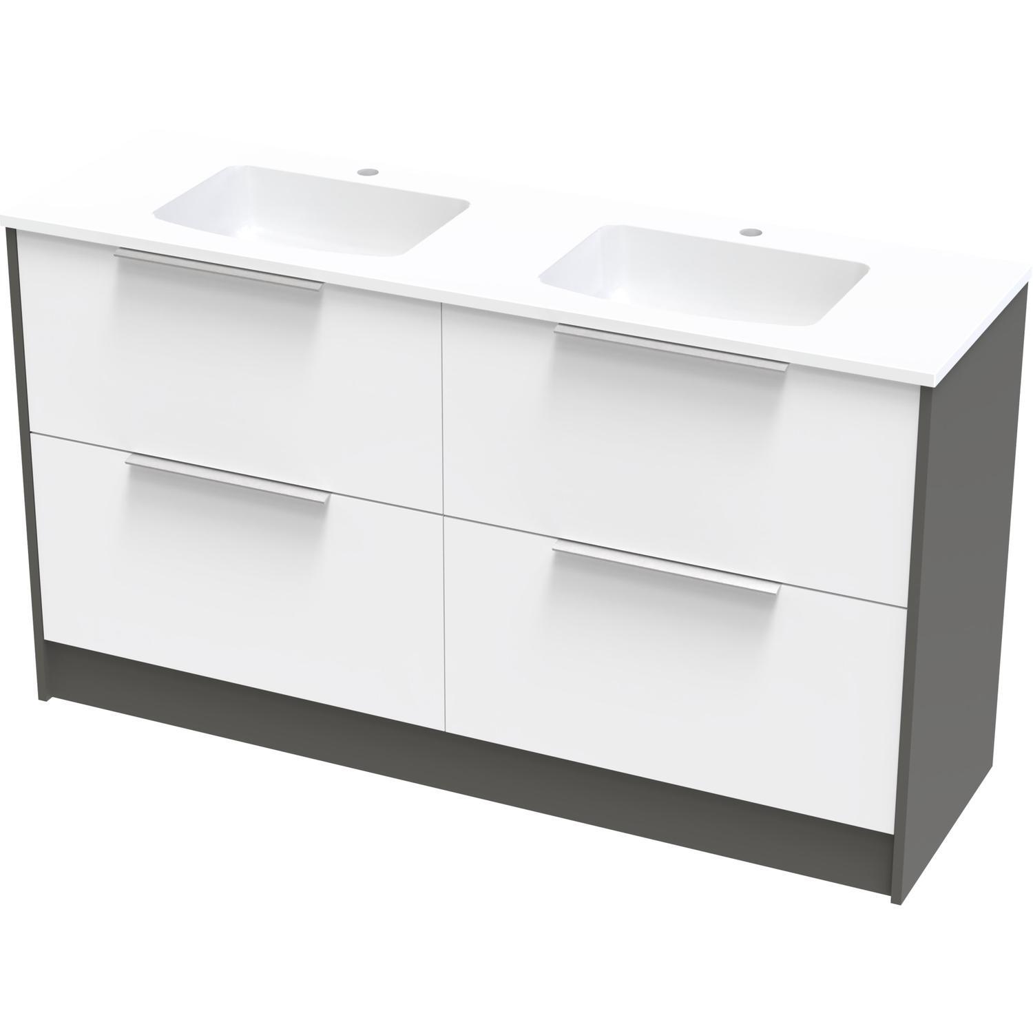 Nikau Grove 1500Db Double Drawer Floor Ultra Gloss White/Colour