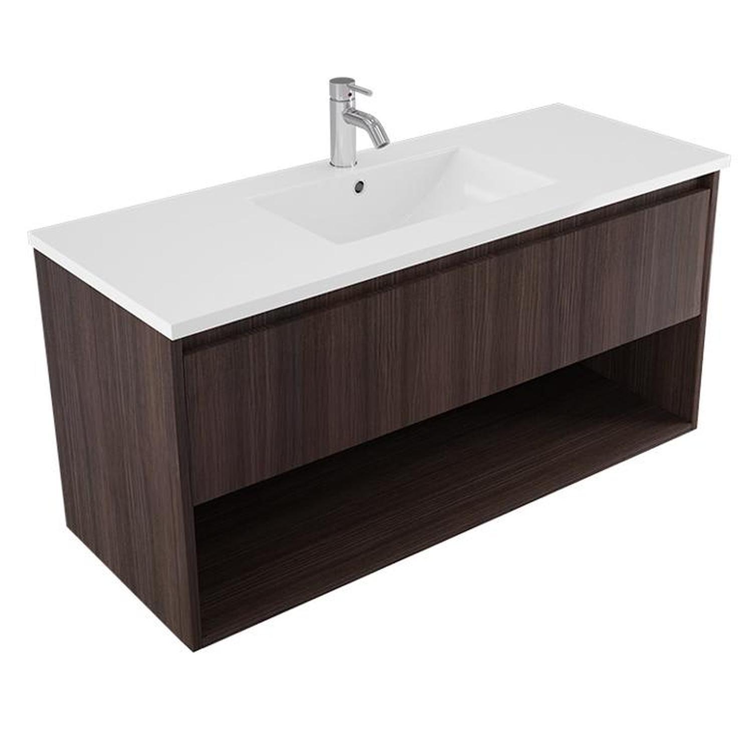 Wall Vanity 1200mm Charred Oak