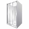 Alcove 3-Sided Shower Flat Wall 3 Panel Stacker Door