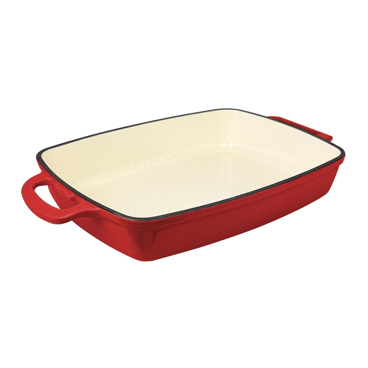 Rectangle Roaster 390x235mm Enamel Cast Iron Red