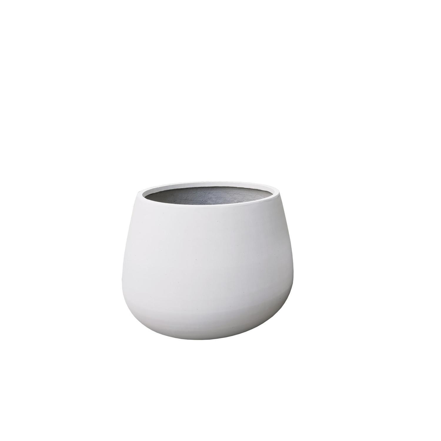 Aquatic Lightweight GRC Pot Small Smooth Oyster D32 x H25cm