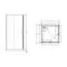 2 Sided Slider Corner Mould Acrylic Shower Offset Waste 1000 x 1000 x 2015mm Chrome