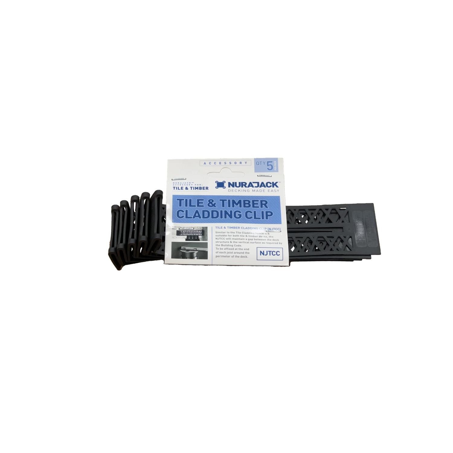 Cladding Clip 5 pack Black