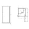 Alcove Flat Wall Acrylic Shower 900 x 900 x 1965mm White