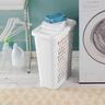 Slim Laundry Hamper  White