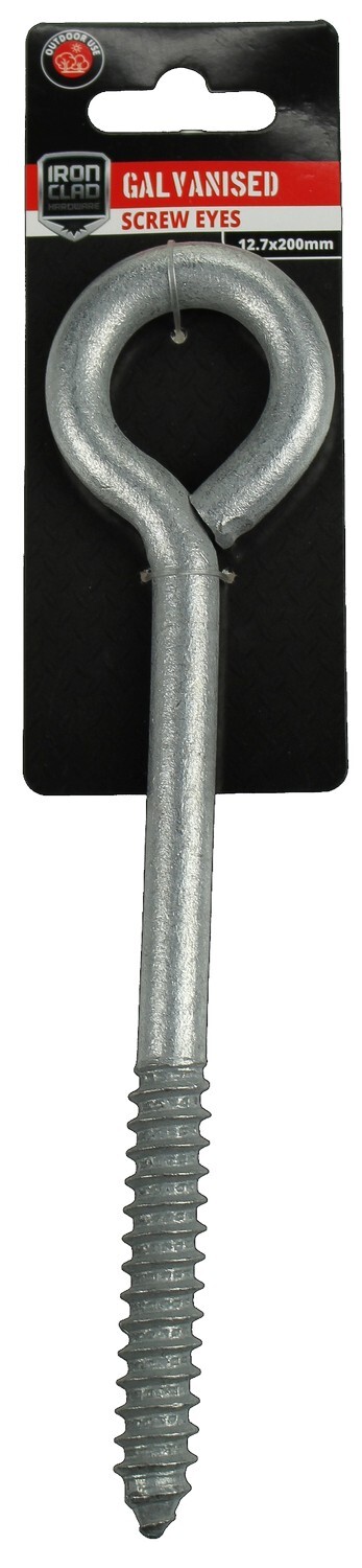 Screw Eye 12.7x200mm Galvanised