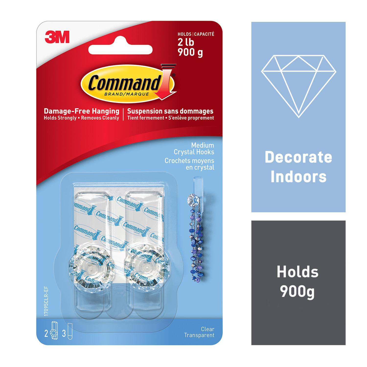 Hook Adhesive Remove Medium Crystal 2PK