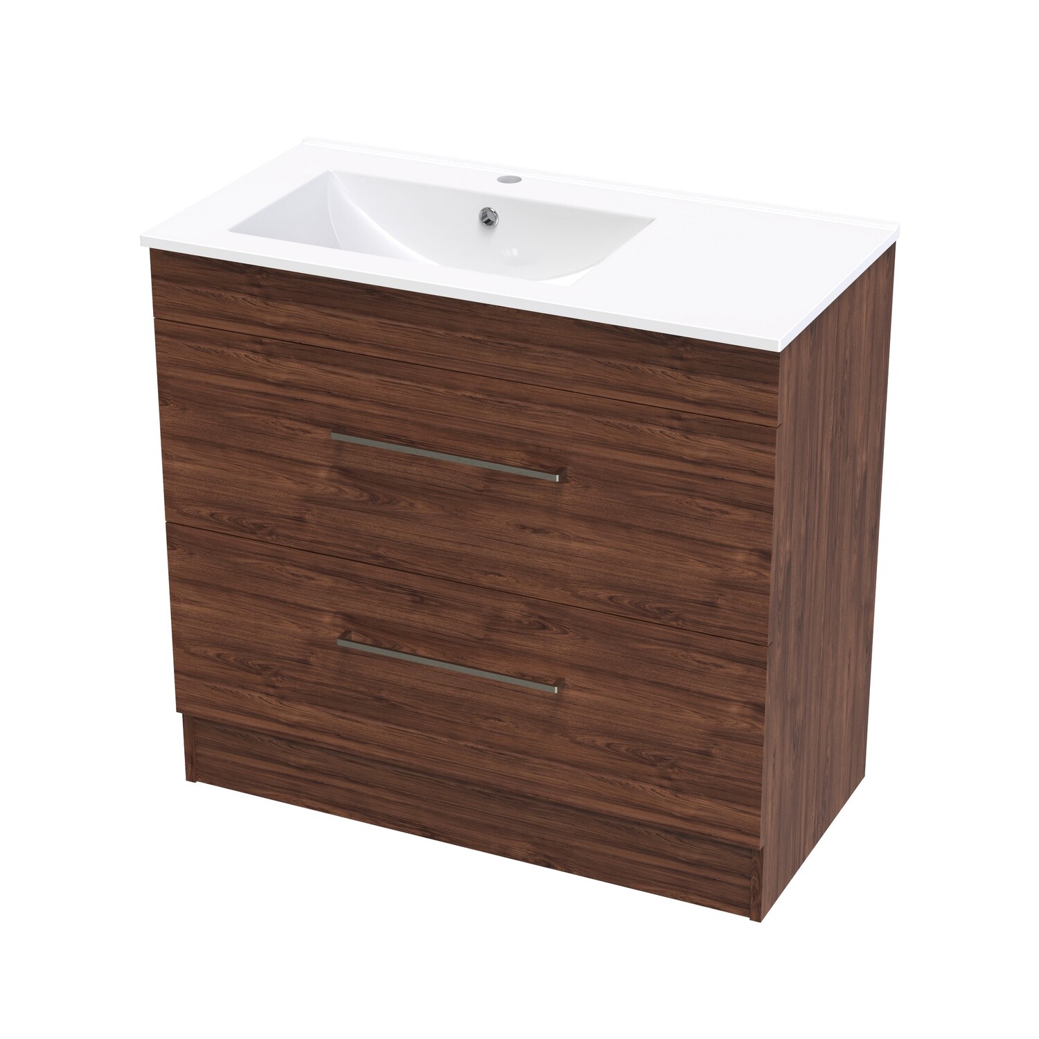 Cashmere Valley 900 Left Hand Bowl Double Drawer Floor Colour