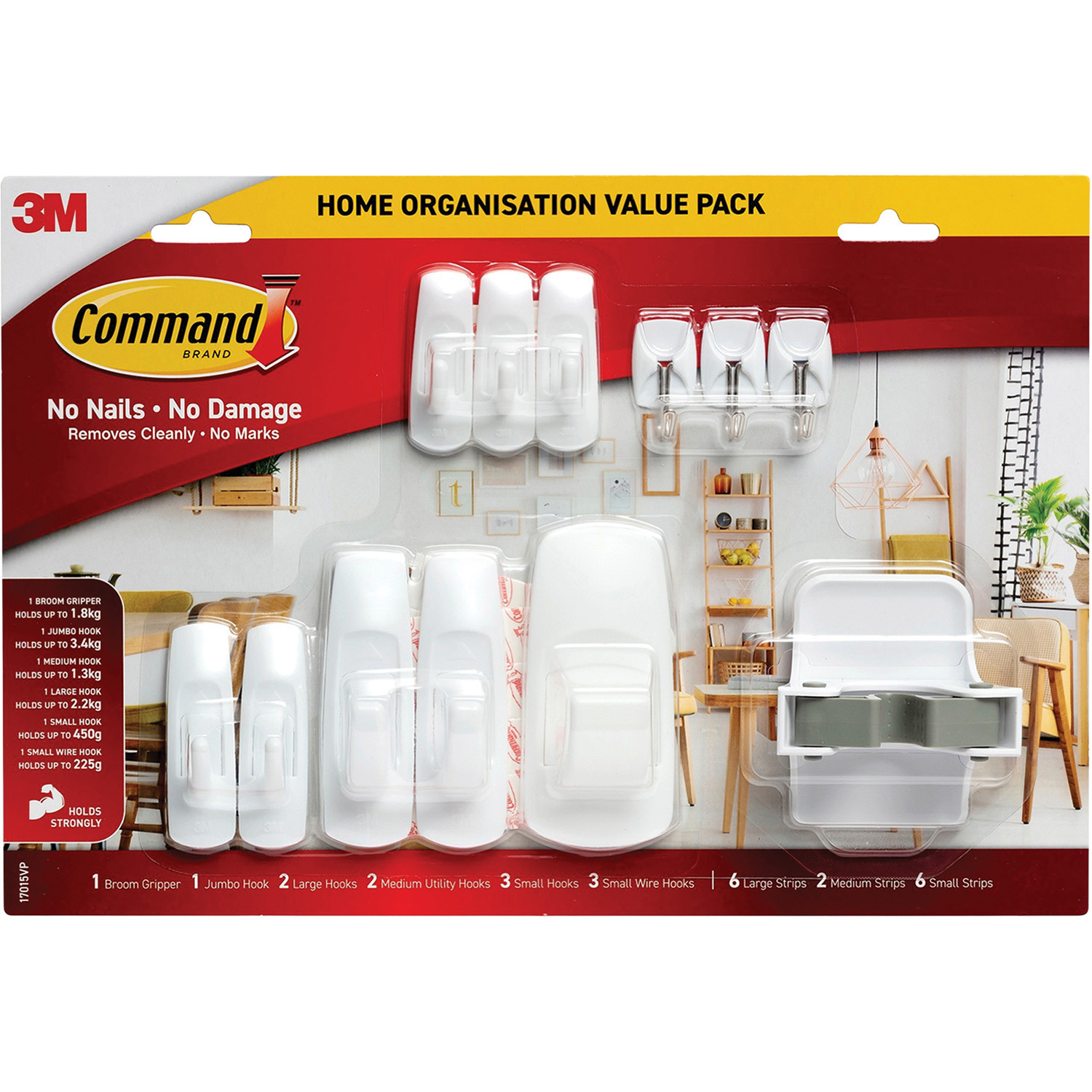 Home Organisation Hook Pack 12 Piece