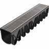 Channel & Stainless Steel Grate 1000 x 130 x 135mm Black