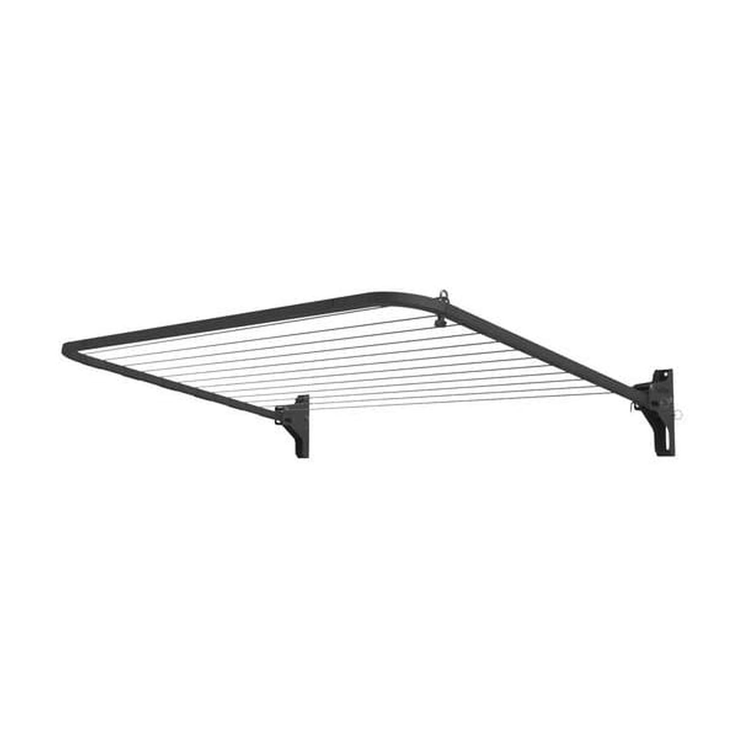 Folding Frame Clothesline 16m Black