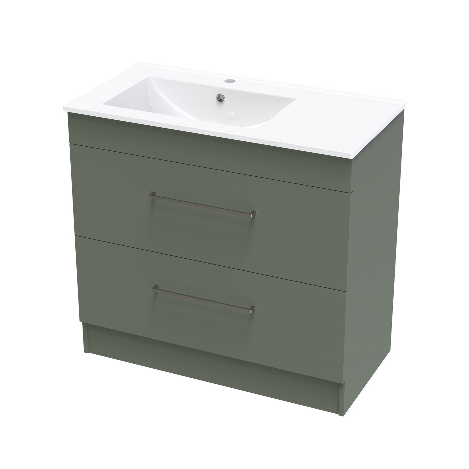 Cashmere Valley 900 Left Hand Bowl Double Drawer Floor Colour
