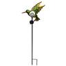Metal Solar Kingfisher on Stake