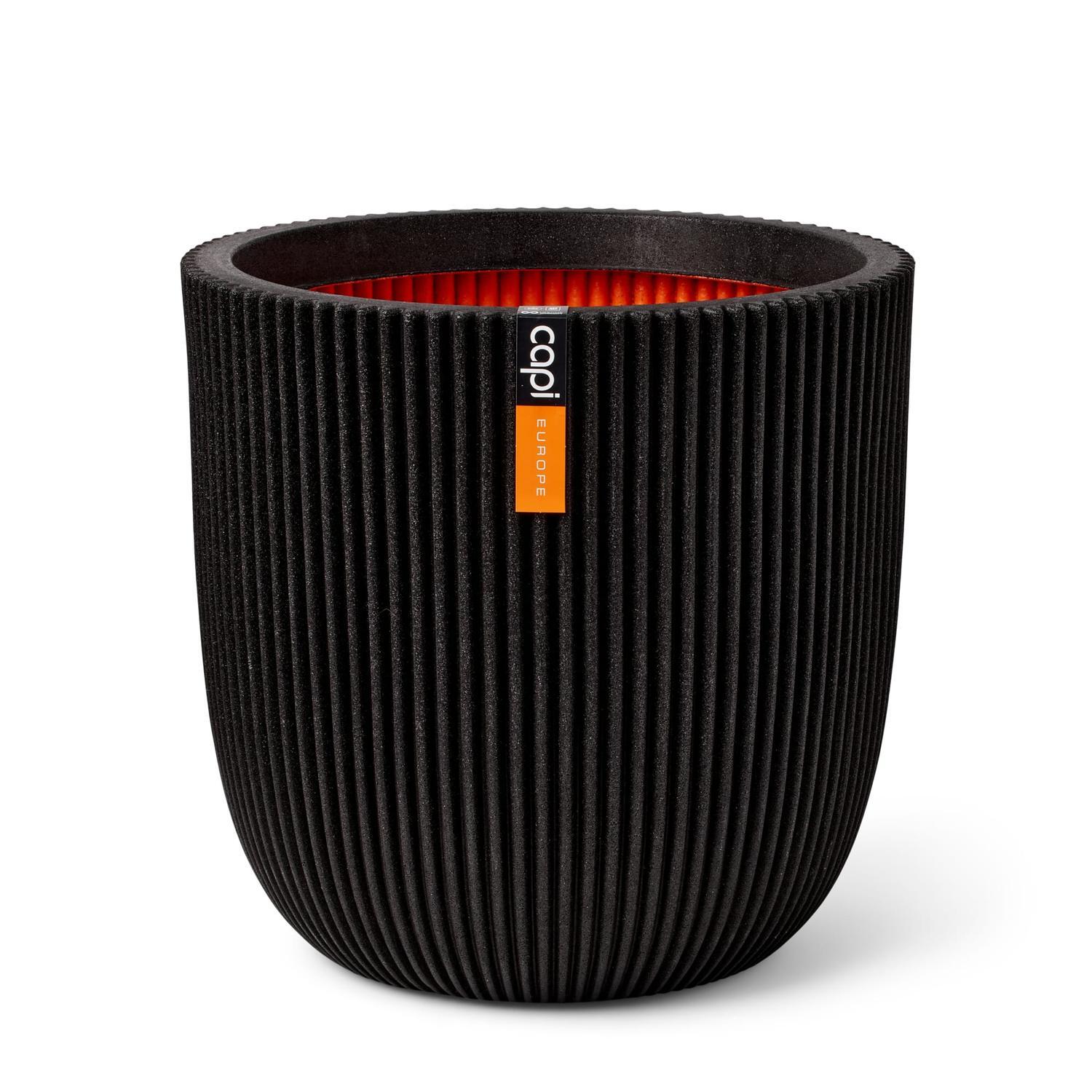 Lightweight Groove Egg Pot Black M