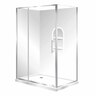 Capricorn Square Shower Moulded Wall Left Hand Tray with 2 Panel Sliding Door