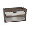 Wall Hung Vanity Cabinet 2 Drawer 900mm Charred Walnut