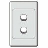 Double Vertical Light Switch White