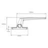 Window Handle Aria Helix Seal Double Tongue Right Hand  Flaxpod
