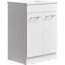 Thin Butler Floor Standing Vanity 600mm Gloss White