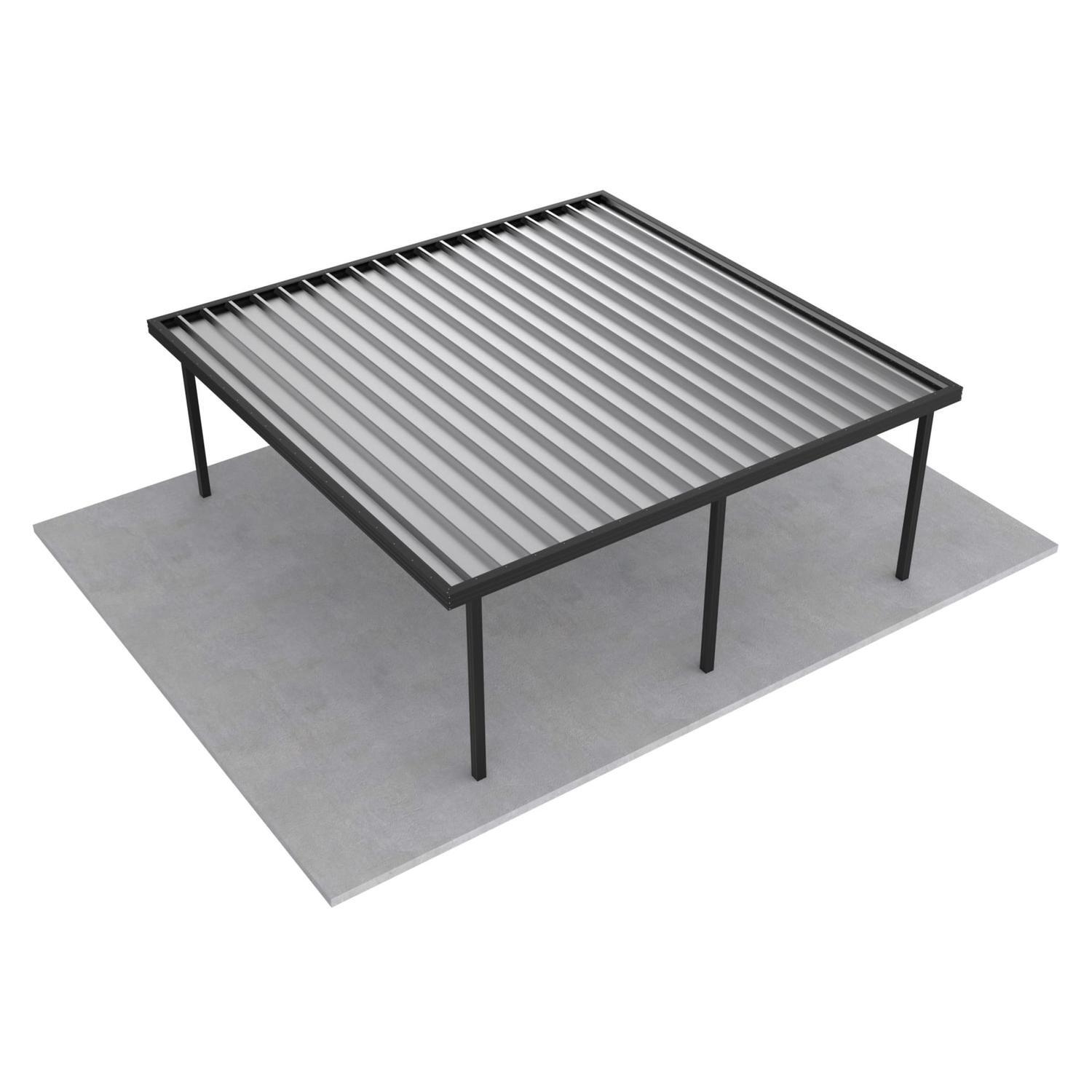 Double Carport L: 6050mm, W:6000mm, H:2100mm Black