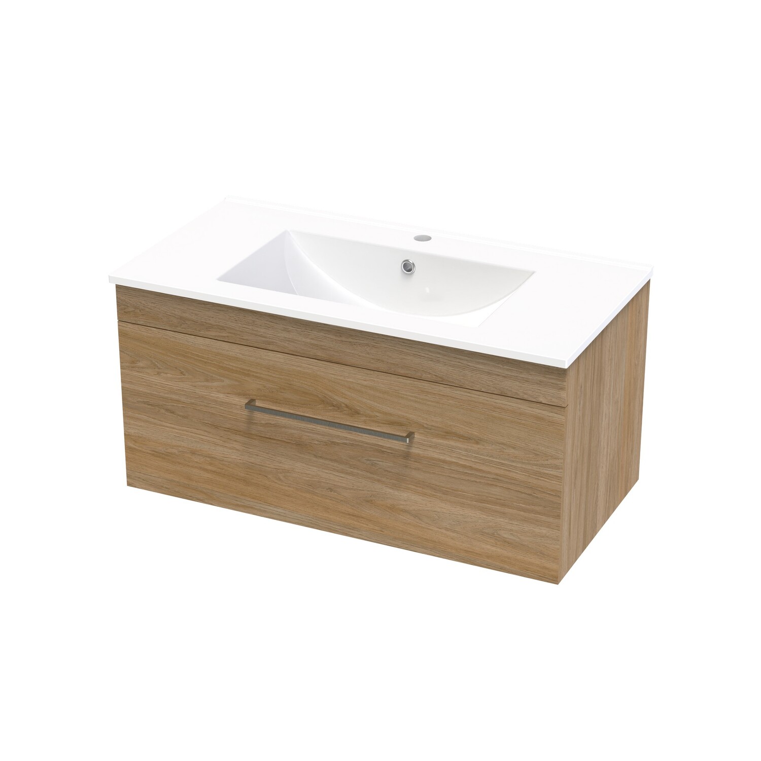Cashmere Single Drawer Wall Hung Vanity