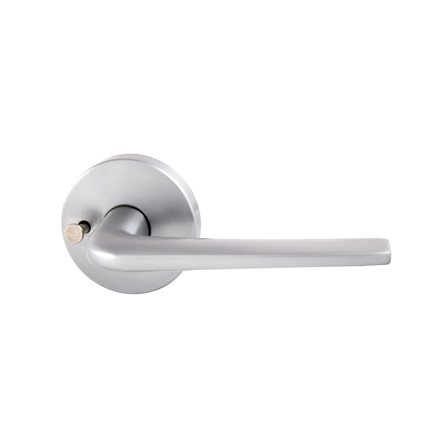 Medio Plus Series Sierra Privacy Lever Set with QuickFix Brushed Satin Chrome